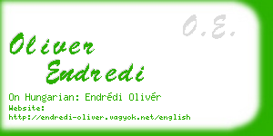 oliver endredi business card