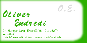 oliver endredi business card